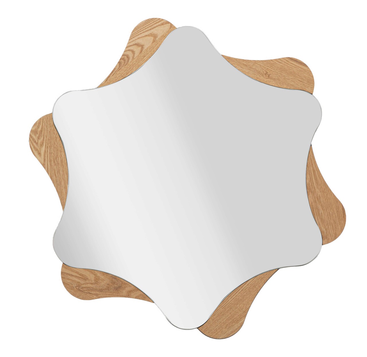 Oglinda decorativa Star, Mauro Ferretti, 80 cm, MDF/sticla, natural - imagine 7
